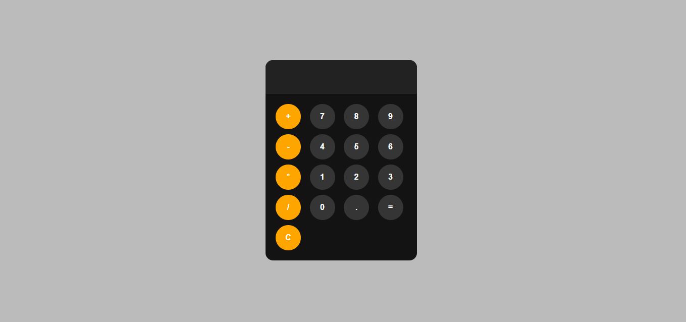 Calculator Application Screenshot